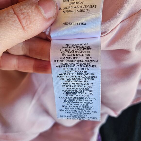 La Maison Talulah One Shoulder Mini Dress Size XL NWT Stripes Linen Blend - Picture 8 of 10